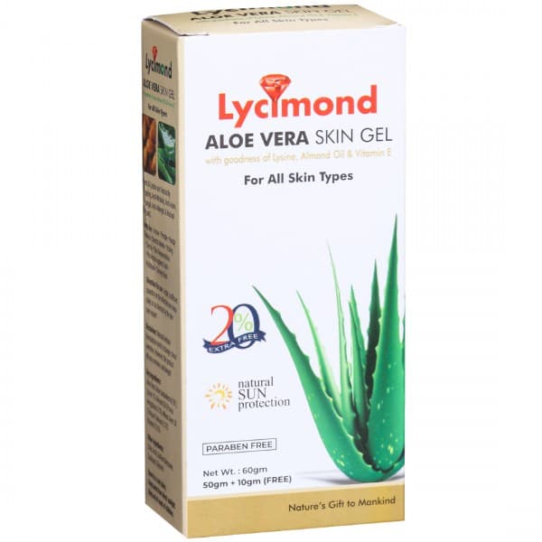 Lycimond Aloe Vera Skin Gel (20% Extra Free) 60 g