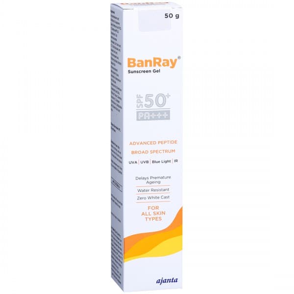 BanRay Spf 50+ PA+++ Sunscreen Gel 50 g