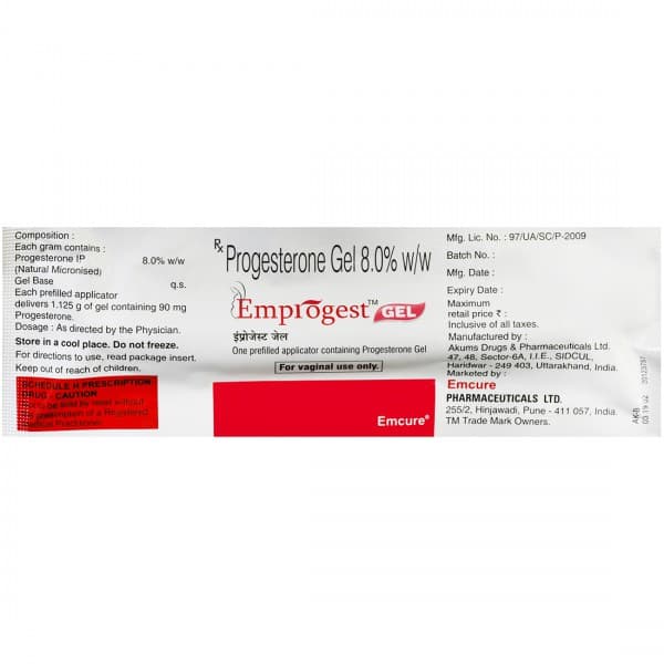 Emprogest 8.0% W/W Gel