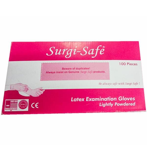 Surgi Safe Latex Examination Gloves (100 Pieces)