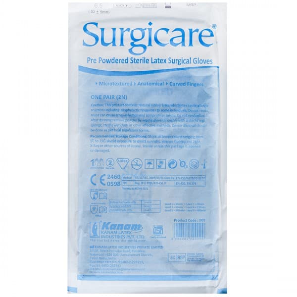 Surgical Gloves 6.5 NO Pack Of 2