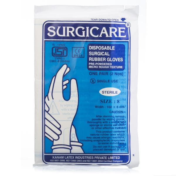 Surgical Gloves 8 NO Pack Of 2