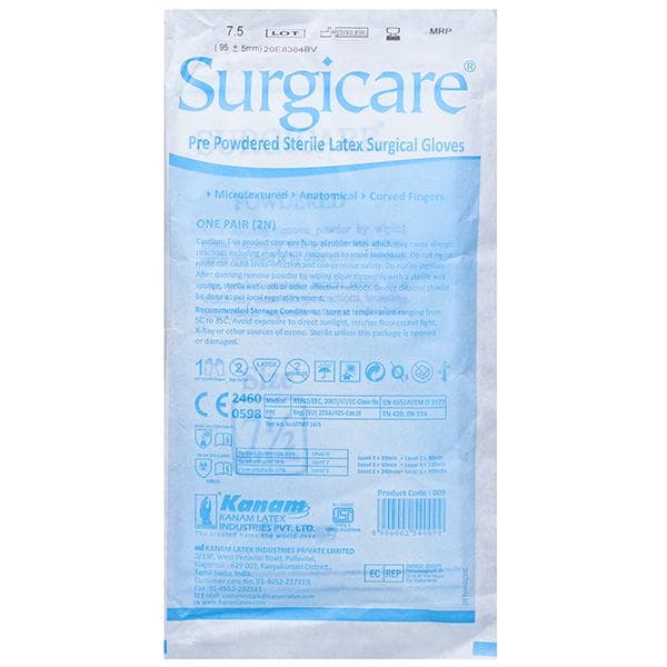 Surgical Gloves 7.5 NO Pack Of 2