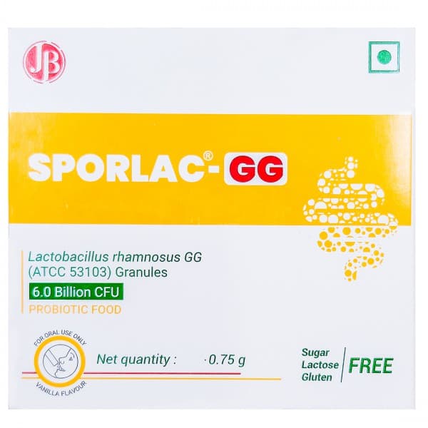 Sporlac GG Sugar Free Vanilla Flavour Granules 0.75 g