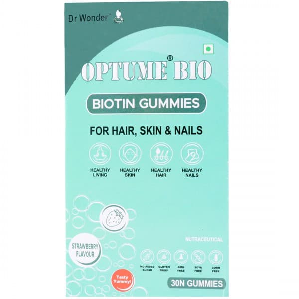 Optume Bio Strawberry Flavour 30 Biotin Gummies