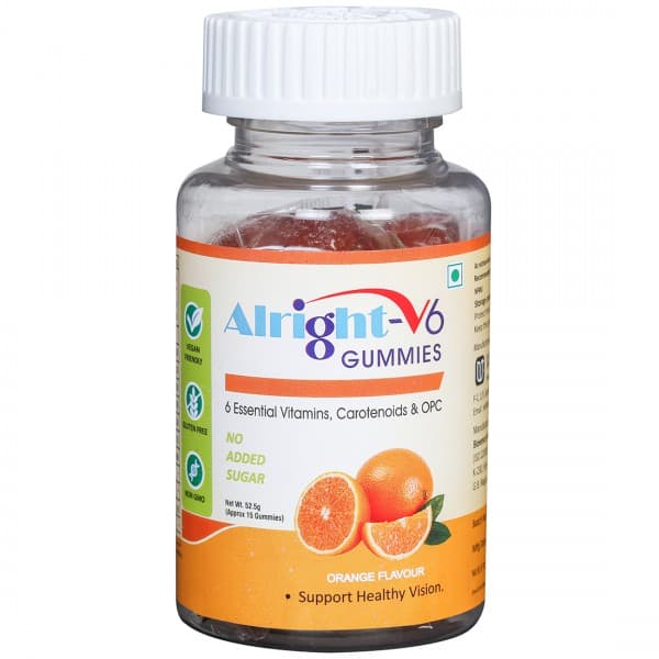 Alright V6 Orange Flavour 15 Gummies