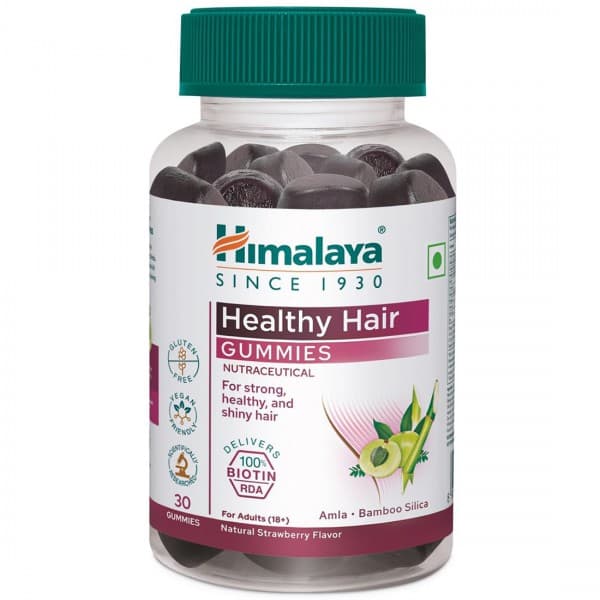 Himalaya Healthy Hair Natural Strawberry Flavor 30 Gummies