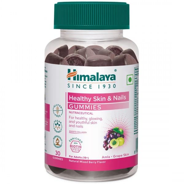 Himalaya Healthy Skin & Nails Natural Mixed Berry Flavor 30 Gummies