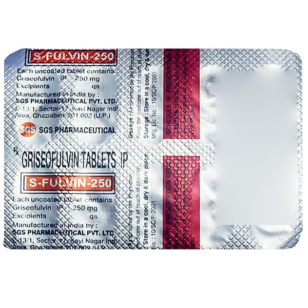 S Fulvin 250 mg Tablet (10 Tab)
