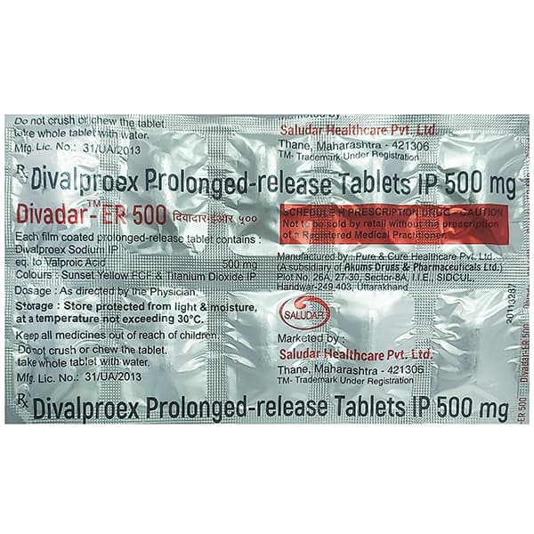 Divadar ER 500 mg Tablet (10 Tab)