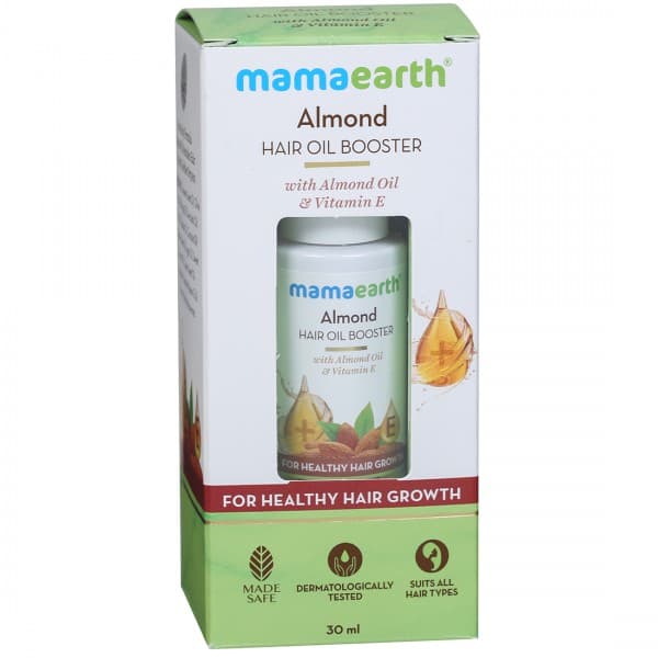 Mamaearth Almond Hair Oil Booster with Almond Oil & Vitamin E for Healthy Hair Growth 30 ml