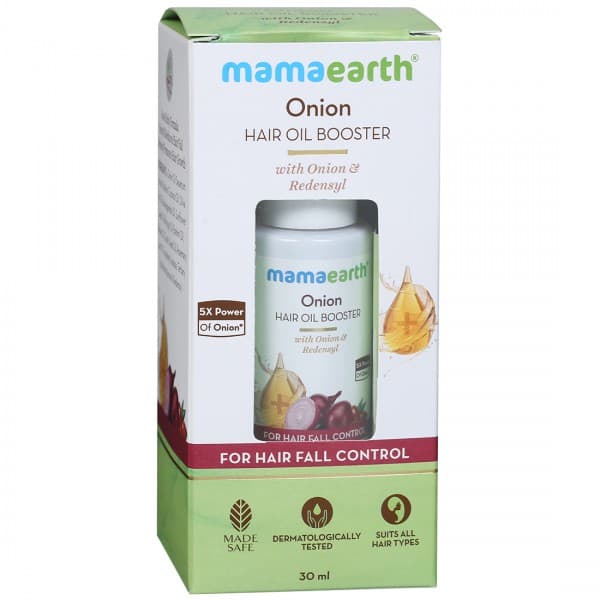 Mamaearth Onion Hair Oil Booster with Onion & Redensyl for Hair Fall Control 30 ml