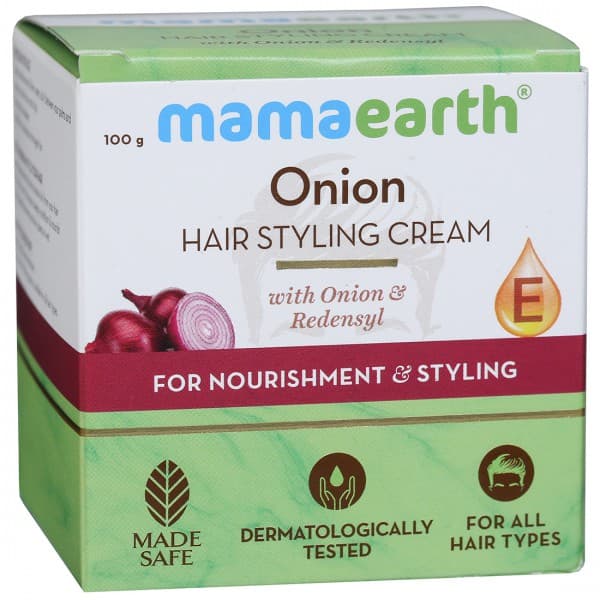 Mamaearth Onion Hair Styling Cream with Onion & Redensyl for Nourishment & Styling 100 g