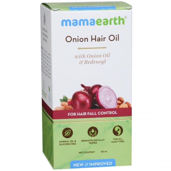 Mamaearth Onion Hair Oil with Onion Oil & Redensyl for Hair Fall Control 50 ml