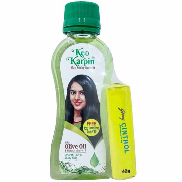Keo Karpin Non Sticky Hair Oil (Free Cinthol Lime Refreshing Deo Soap 42 g) 100 ml