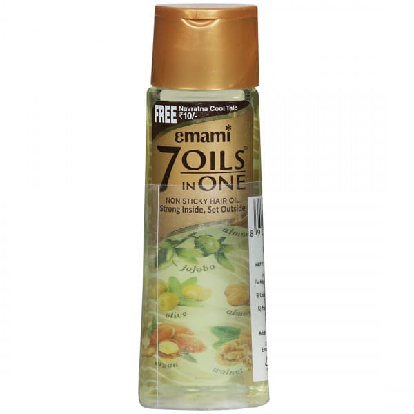 Emami 7 Oils In One Non Sticky Hair Oil (Free Navratna Cool Talc 18 g) 100 ml