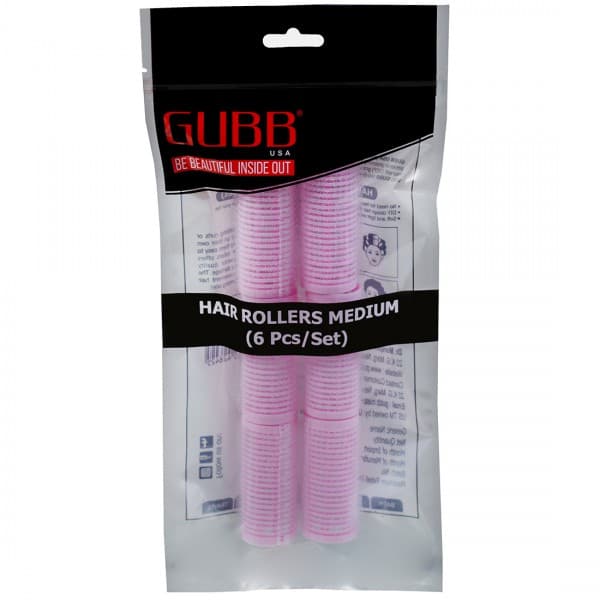 Gubb Hair Rollers Medium Pink Pack Of 6