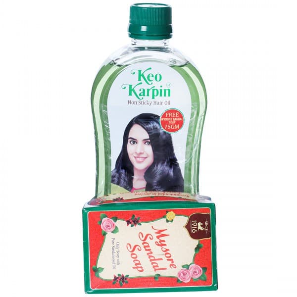 Keo Karpin Non Sticky Hair Oil (Free Mysore Sandal Soap 75 g) 500 ml