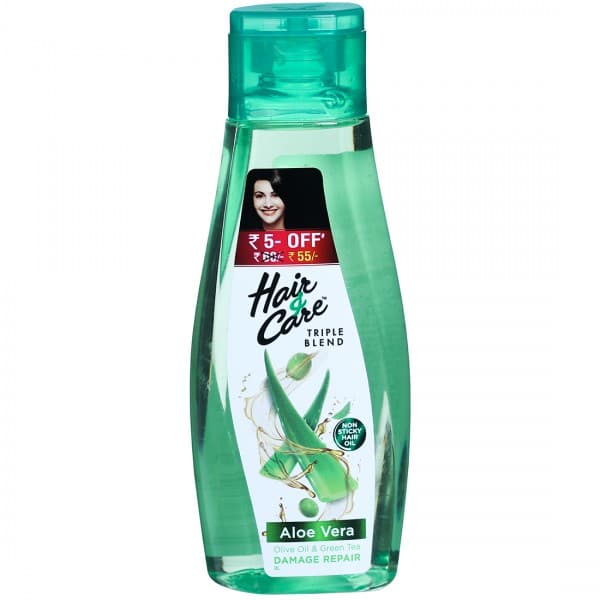 Hair & Care Triple Blend Aloe Vera Olive Oil & Green Tea Damage Repair Hair Oil (Rs 5 Off) 100 ml