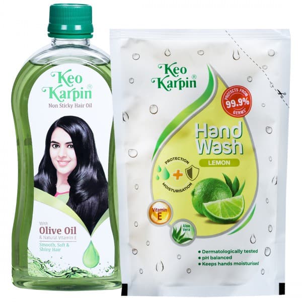 Keo Karpin Non Sticky Hair Oil (Free Keo Karpin Hand Wash 380 ml) 500 ml