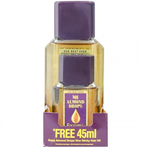 Bajaj Almond Drops Hair Oil (Free Bajaj Almond Drops Hair 45 ml) 190 ml