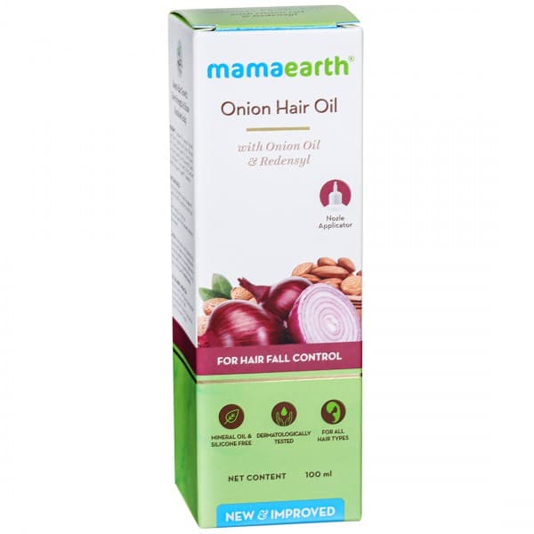 Mamaearth Onion Hair Oil with Onion Oil & Redensyl with Nozle Applicator for Hair Fall Control 100 ml