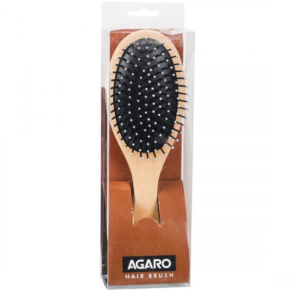 Agaro Wooden Broad Oval Hair Brush