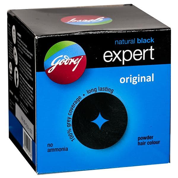 Godrej Expert Original Natural Black Powder Hair Colour 24 x 3 g