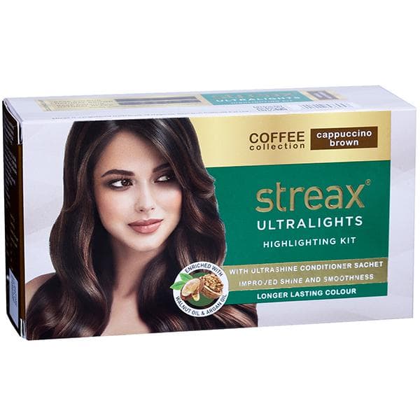 Streax Ultralights Highlighting Kit Coffee Collection Cappuccino Brown (10 g + 20 g + 2 x 20 ml + 2 x 5 g)