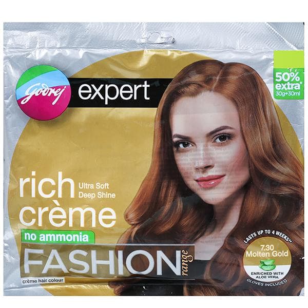 Godrej Expert Rich Creme Fashion Range 7.30 Molten Gold (Free 50% Extra) (30 g + 30 ml)