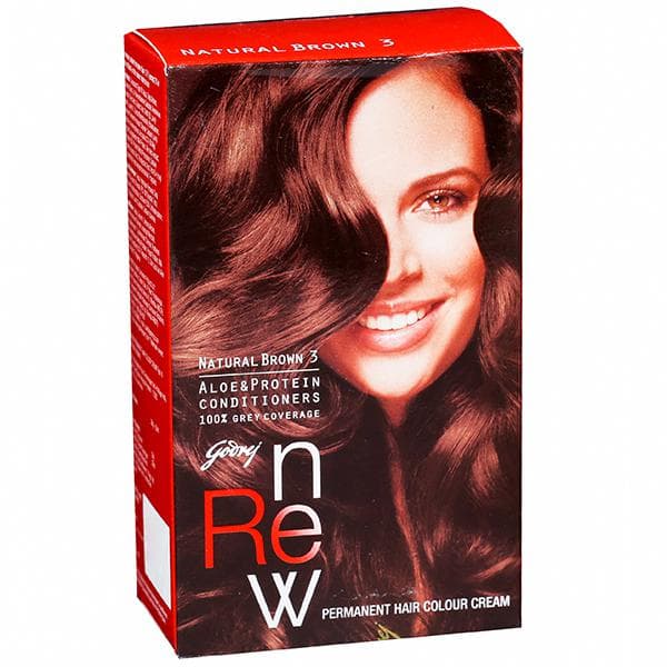 Godrej Renew Hair Colour Cream Natural Brown 3 (26 g + 20 ml)