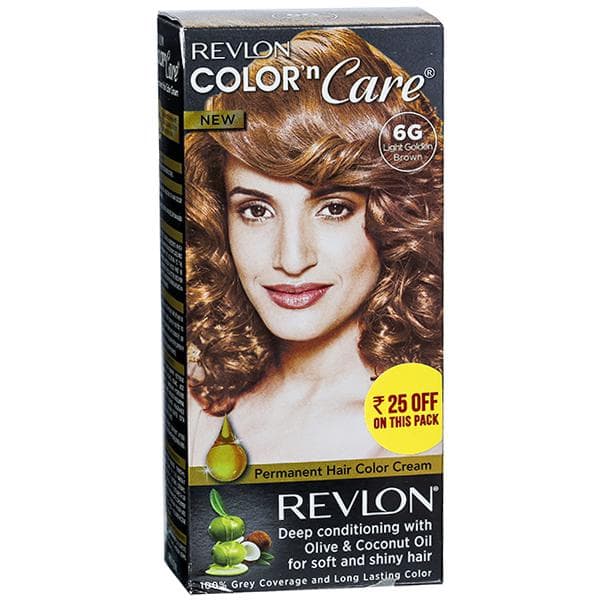 Revlon Color N Care Hair Color Cream Light Golden Brown 6G (Rs 25 Off) (40 g + 60 ml + 7.5 ml)