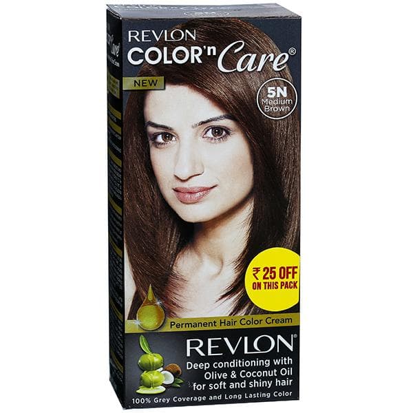 Revlon Color N Care Hair Color Cream Medium Brown 5N (Rs 25 Off) (40 g + 60 ml + 7.5 ml)