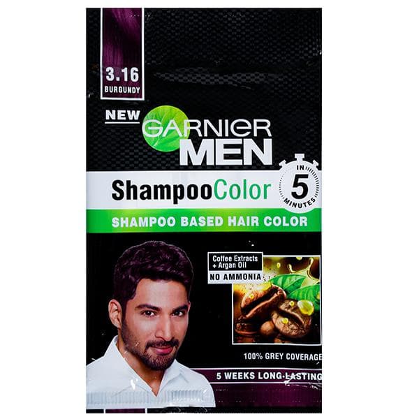 Garnier Men Shampoo Based Hair Color 3.16 Burgundy (10 ml + 10 ml)