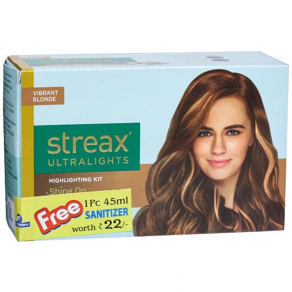 Streax Ultralights Highlighting Kit Vibrant Blonde (Free Florozone Sanitizer 45 ml) (10 g + 20 ml + 2 x 5 g)