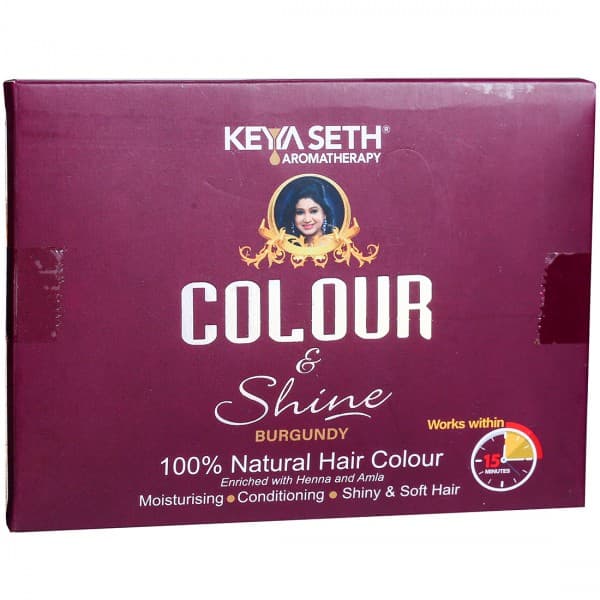 Keya Seth Aromatherapy Colour & Shine Burgundy  Natural Hair Colour (25 g + 25 g)