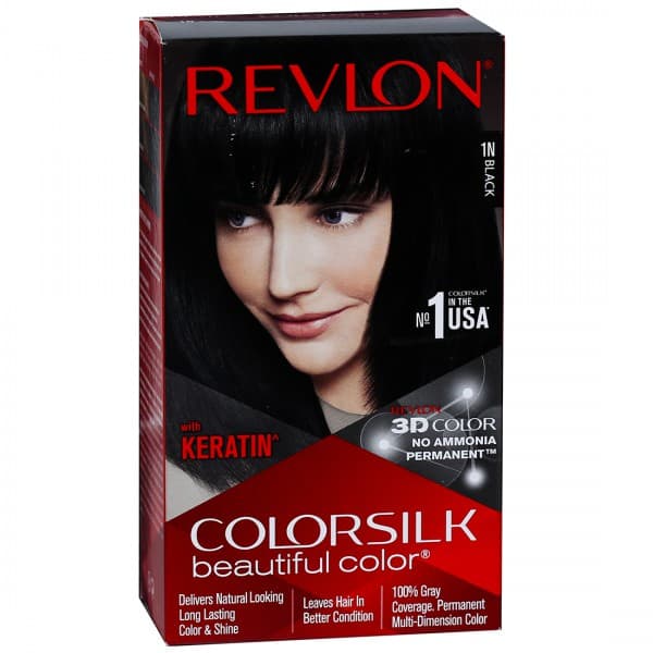 Revlon Colorsilk Hair Color Black 1N (40 ml + 40 ml + 11.8 ml)