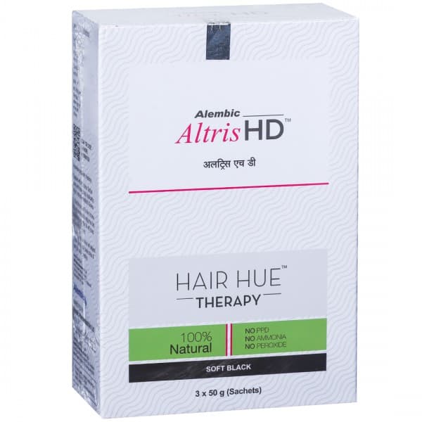 Altris HD Soft Black Hair Hue Therapy Sachets 3 x 50 g