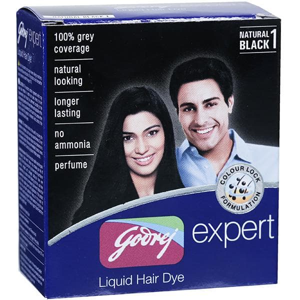 Godrej Expert Natural Black 1 Liquid Hair Dye 20 ml