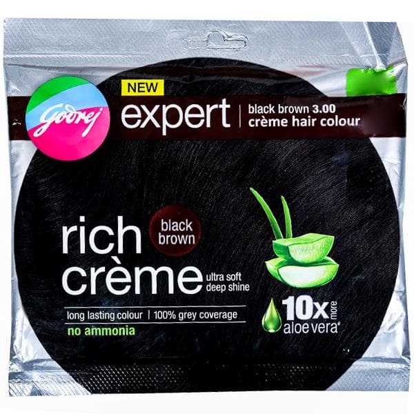 Godrej Expert Rich Creme Hair Colour Black Brown 3 (20 g + 20 ml)