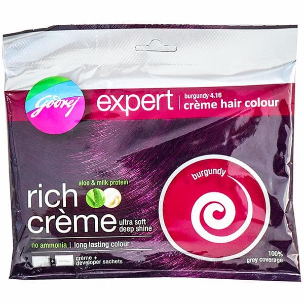 Godrej Expert Rich Creme Hair Colour Burgundy 4.16 (20 g + 20 ml)