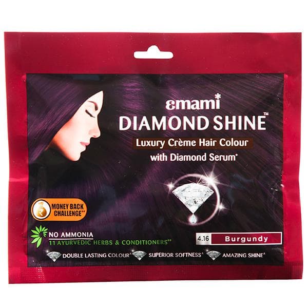 Emami Diamond Shine Luxury Creme Hair Colour Burgundy (20 g + 20 ml)