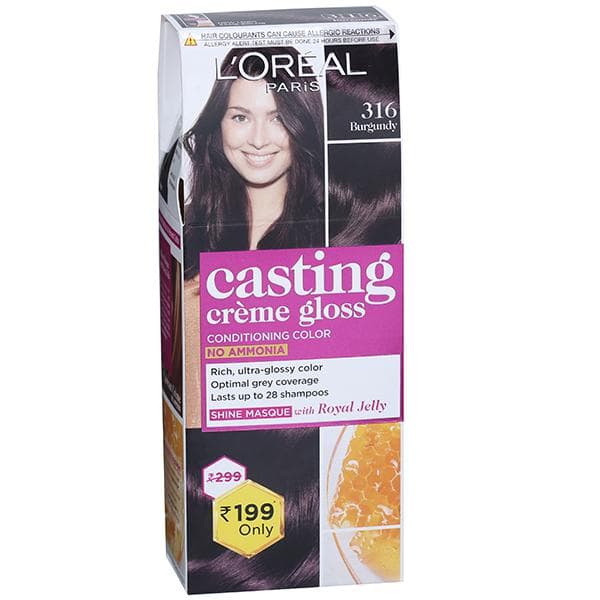 Loreal Paris Casting Creme Gloss Conditioning Hair Color 316 Burgundy (21 g + 24 ml)