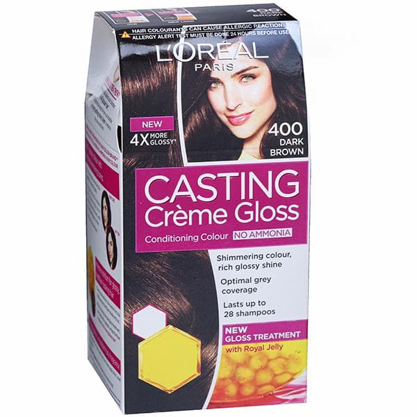 Loreal Paris Casting Creme Gloss Conditioning Hair Colour 200 Ebony Black (87.5 g + 72 ml)