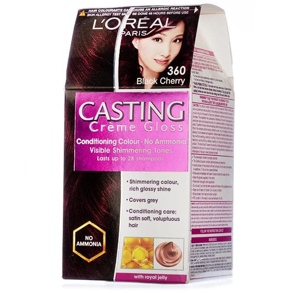 Loreal Paris Casting Creme Gloss Conditioning Hair Colour 360 Black Cherry (87.5 g + 72 ml)