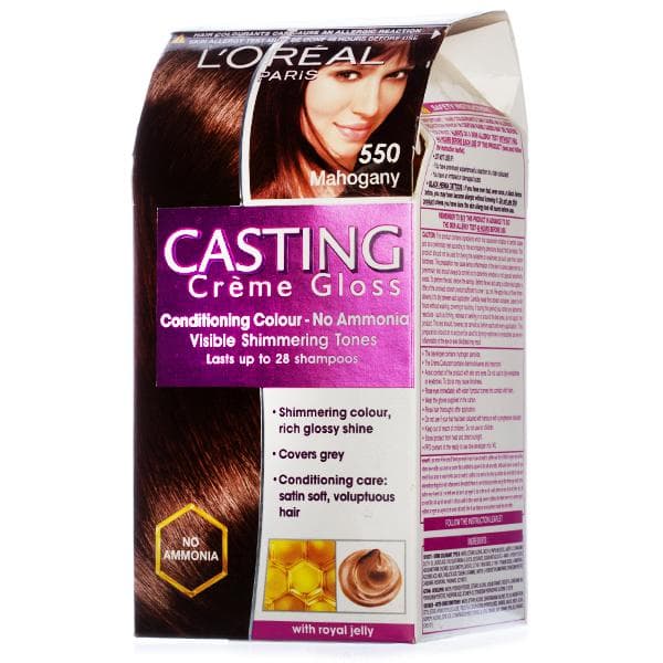 Loreal Paris Casting Creme Gloss Conditioning Hair Colour 550 Mahogany (87.5 g + 72 ml)