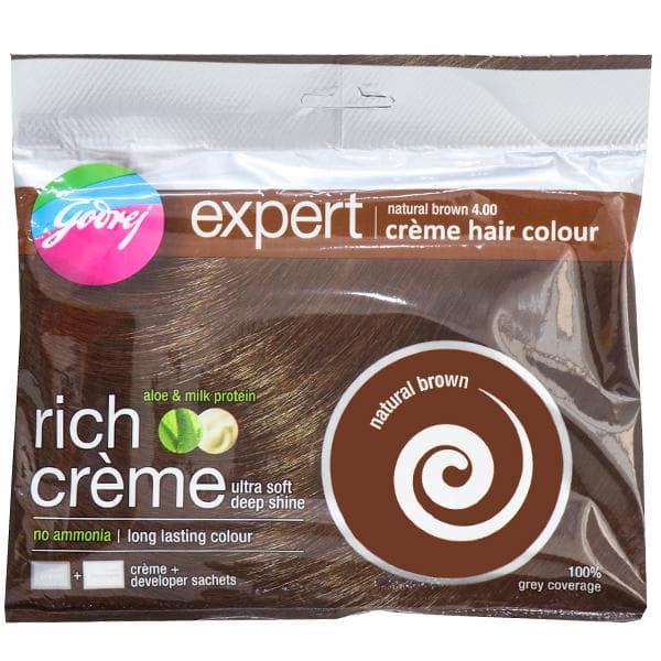 Godrej Expert Rich Creme Hair Colour Natural Brown 4.00 (20 g + 20 ml)