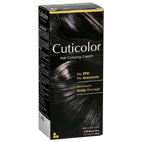 Cuticolor Hair Coloring Cream Black (60 g + 60 ml)
