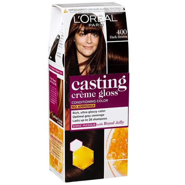 Loreal Paris Casting Creme Gloss Conditioning Hair Colour 400 Dark Brown (21 g + 24 ml)