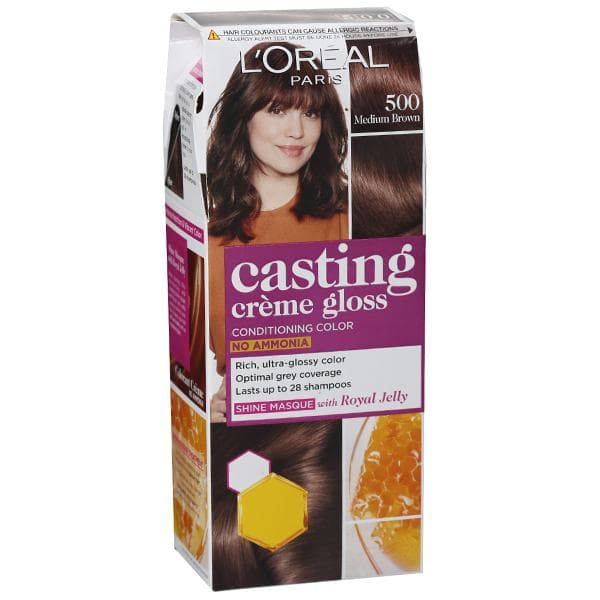 Loreal Paris Casting Creme Gloss Conditioning Hair Colour 500 Medium Brown (21 g + 24 ml)